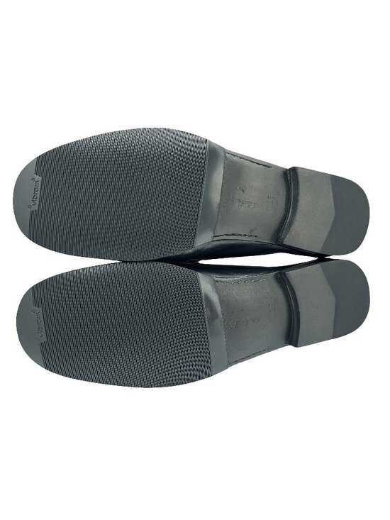 $995 Salvatore Ferragamo Mens CANCUN Black Shoes Gancini Silver Bit Loafers 10